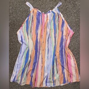 Colorful Striped Sleeveless Top